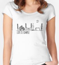 Simple Life Women's Fitted Scoop T-Shirt