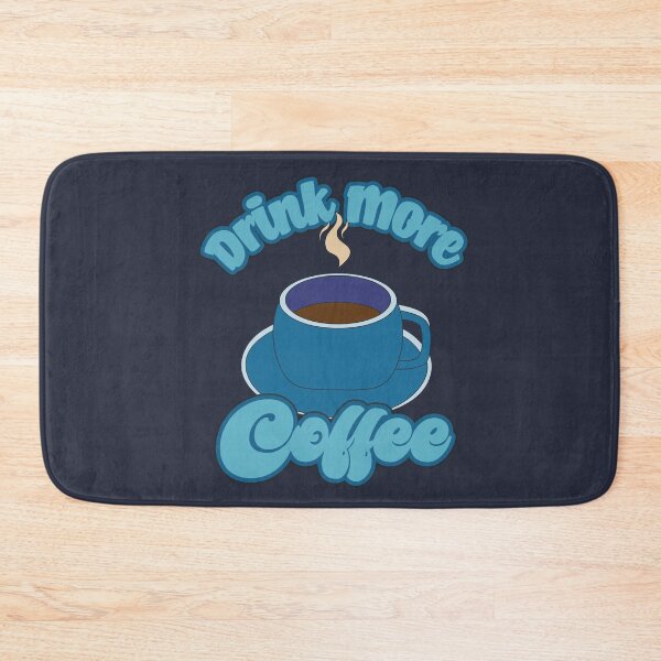 Item preview, Drink More Coffee - Hot Coffee In Blue Round Mug designed and sold by Chubuter.