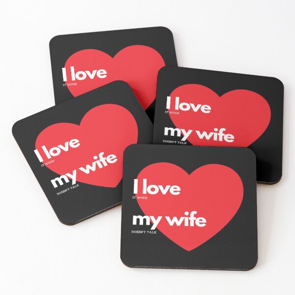 Item preview, I love my wife, funny marriage  text, Valentine's Day designed and sold by NiceSign.