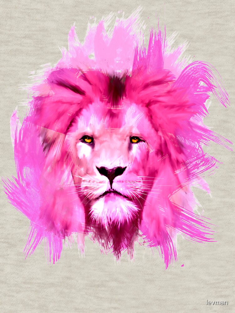 pink lion dog pillows