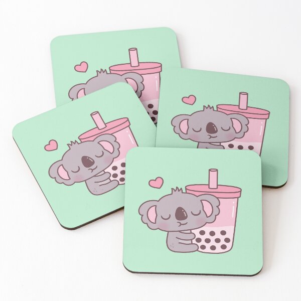 Item preview, Cute Koala Loves Strawberry Bubble Tea designed and sold by rustydoodle.