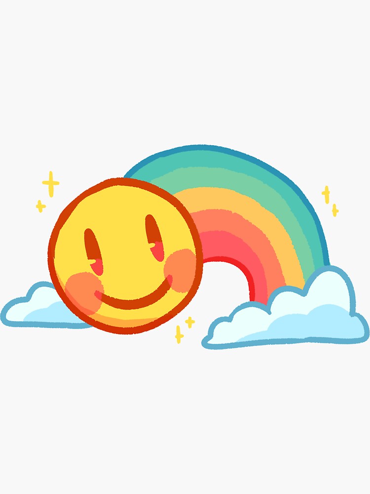 "Smiley Rainbow: Pansexual Flag" Sticker for Sale by endertism | Redbubble