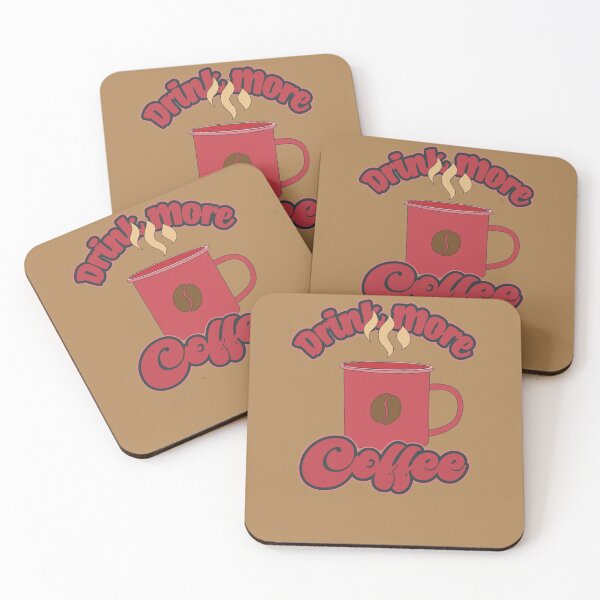 Item preview, Drink More Coffee - Hot Coffee In Red Mug With Coffee Seed designed and sold by Chubuter.