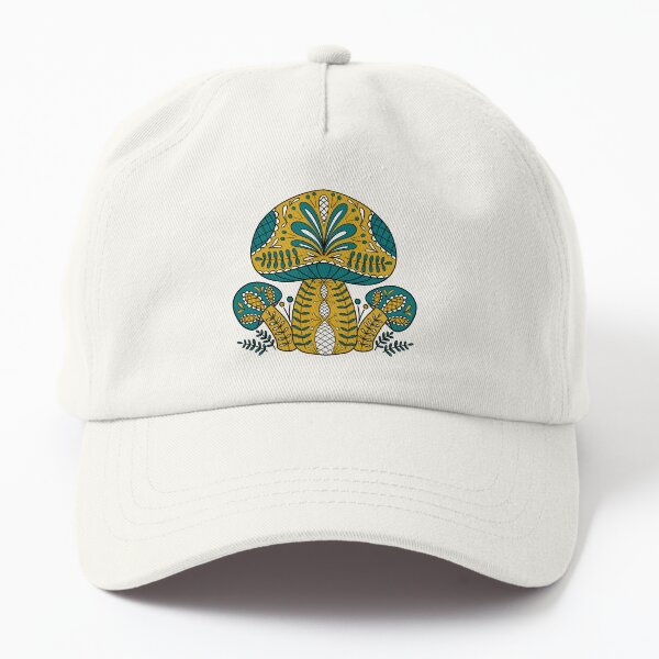 Cottagecore Folk Art Mushrooms Dad Hat