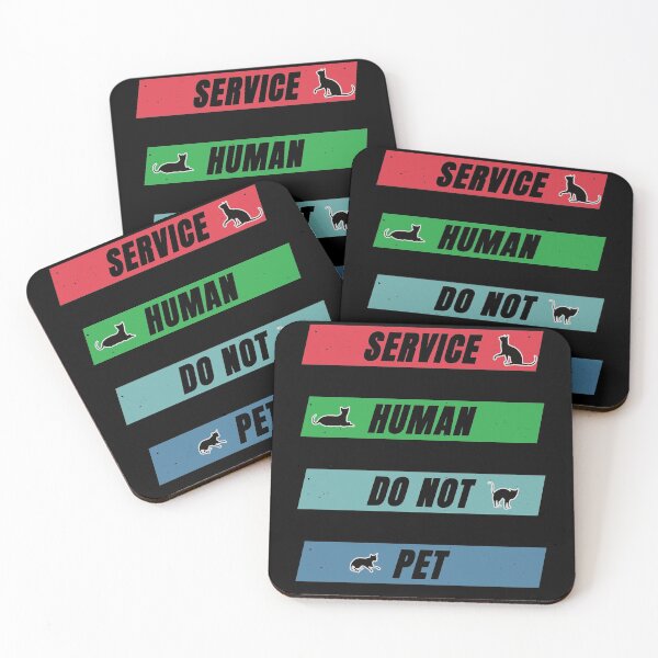 Item preview, Service Human Do Not Pet designed and sold by FridPix.