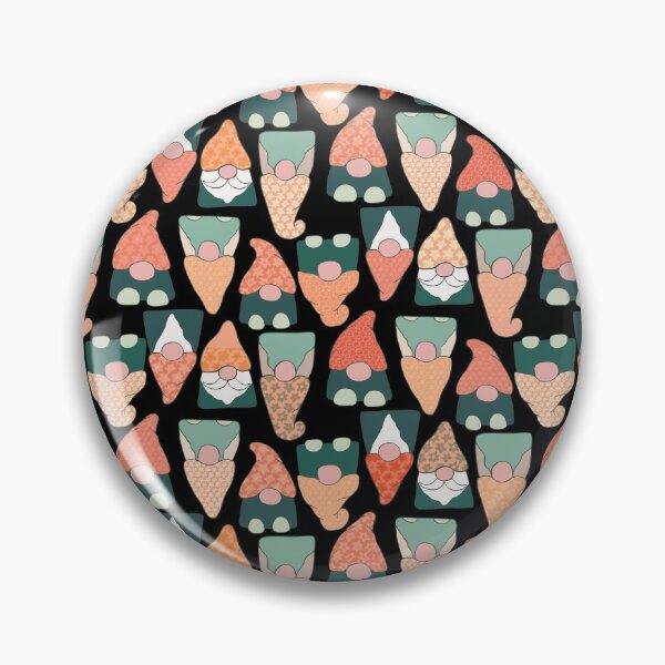 Item preview, Patterned Gnomes Mint Salmon designed and sold by pear-la.