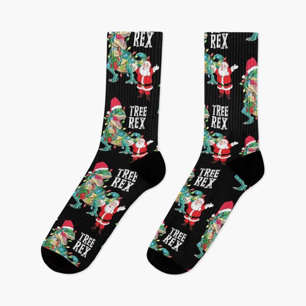 Item preview, Christmas Dinosaur Tree Rex Santa Men Boys Xmas Lights designed and sold by R&BApparel.