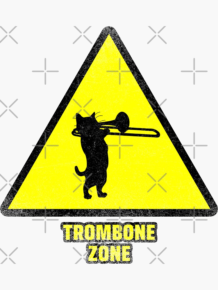 "funny trombone quotes trombone zone" Sticker for Sale by EfendiTee