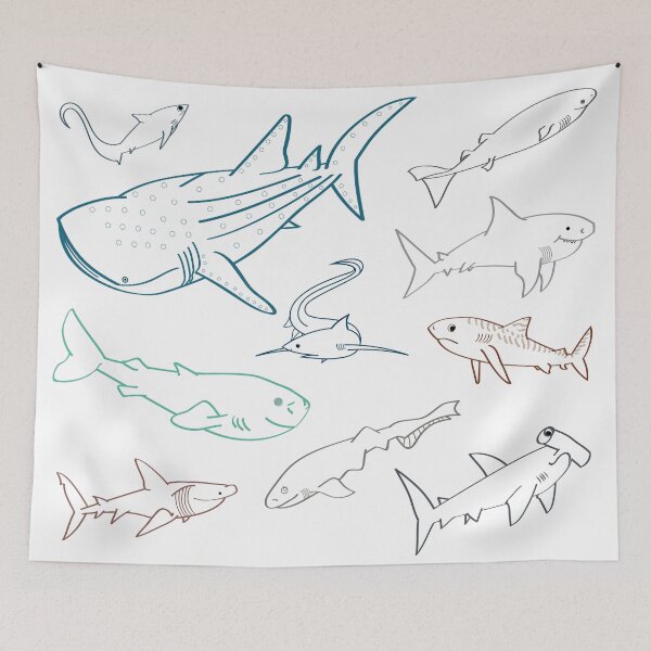 Item preview, Big Shark Pattern designed and sold by Julian Lepke.