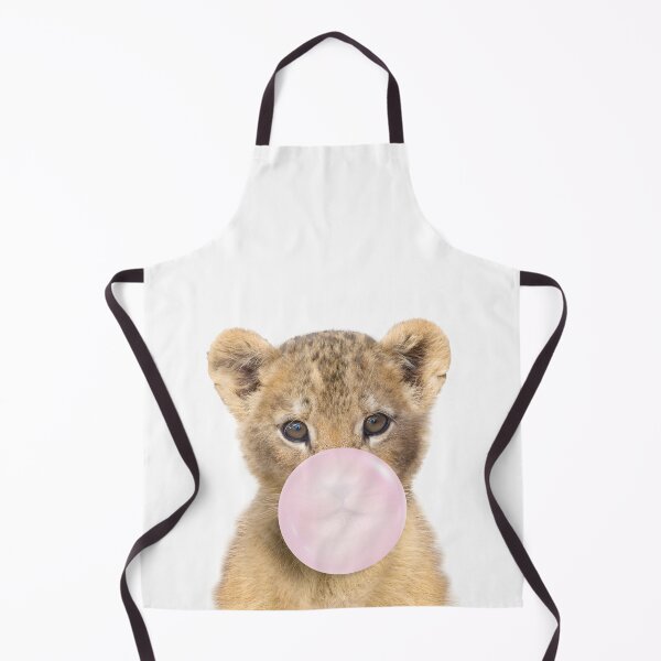 Item preview, Baby Lion Blowing Bubble Gum Pink by Zouzounio Art designed and sold by zouzounioart.