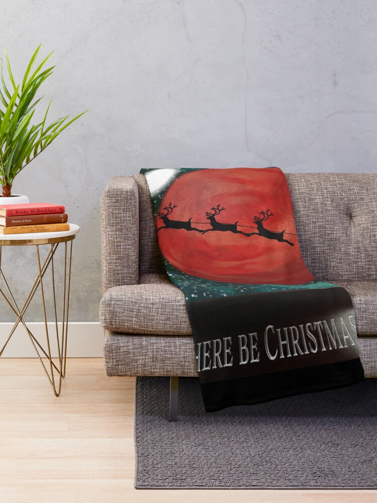 Alternate view of Will There Be Christmas On Mars? (snowglobe) Throw Blanket