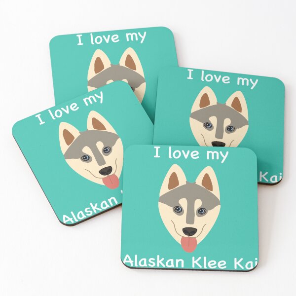 Item preview, I Love My Alaskan Klee Kai (grey with blue eyes) designed and sold by Tiki-Kreations.