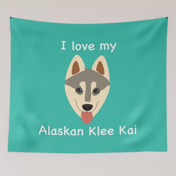 Item preview, I Love My Alaskan Klee Kai (grey with blue eyes) designed and sold by Tiki-Kreations.