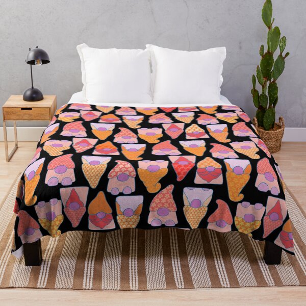 Item preview, Patterned Gnomes Red Orange designed and sold by pear-la.
