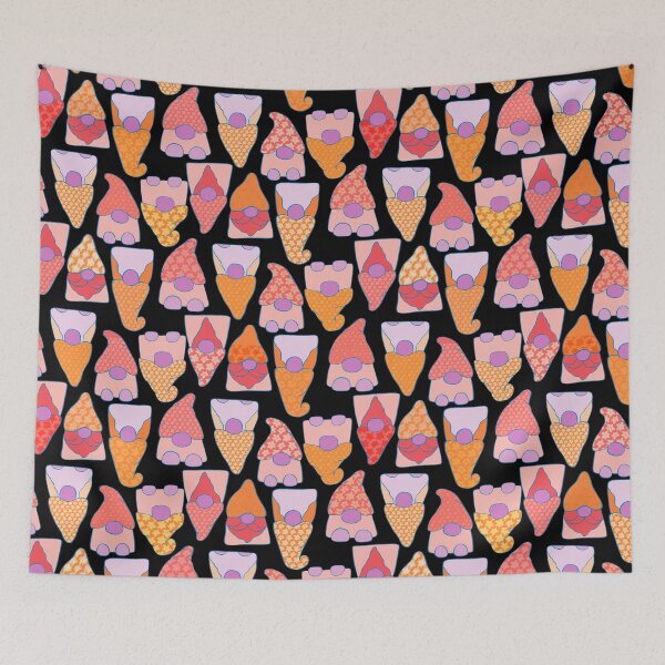 Item preview, Patterned Gnomes Red Orange designed and sold by pear-la.