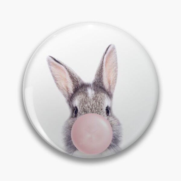Item preview, Bunny Blowing Bubble Gum, Baby Animals Art Print by Synplus designed and sold by synplus.