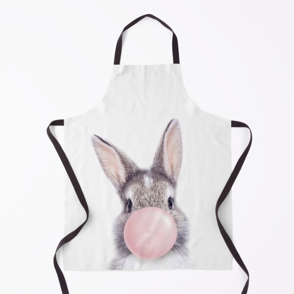 Item preview, Bunny Blowing Bubble Gum, Baby Animals Art Print by Synplus designed and sold by synplus.