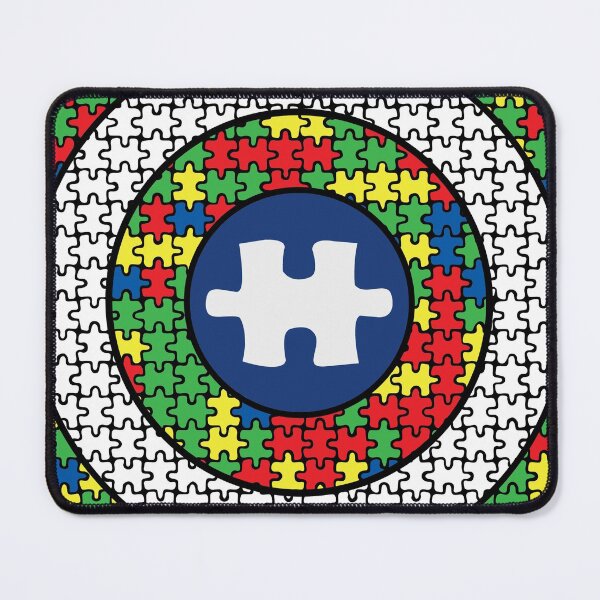 Item preview, Capitán Autismo Conciencia Aspergers Super Puzzle Escudo Héroe Colorido designed and sold by Dolphin Graphic.