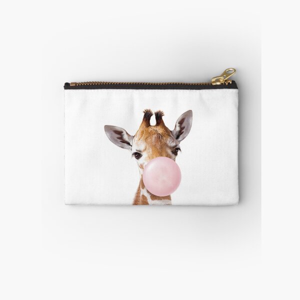 Item preview, Baby Giraffe Blowing Pink Bubble Gum, Baby Girl, Kids, Nursery, Baby Animals Art Print by Synplus designed and sold by synplus.
