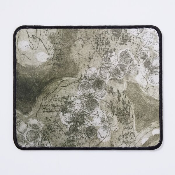 Item preview, "Organika I" Fine Art Gray Olive Organic Texture Etching Print designed and sold by victoriabdesign.
