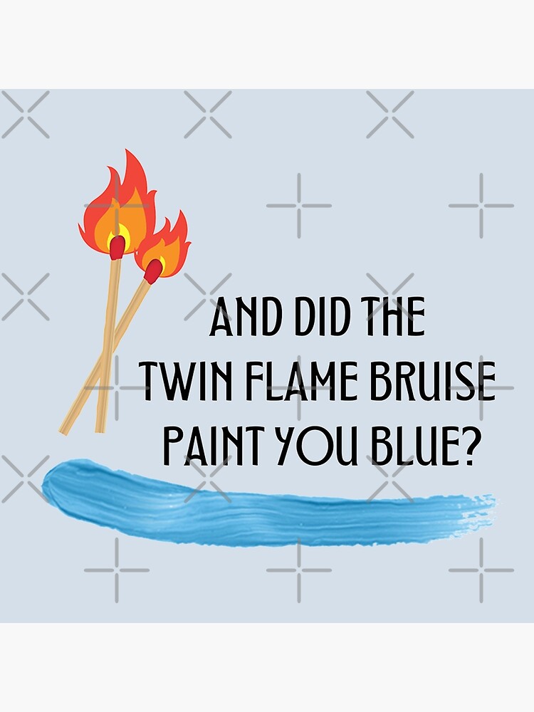 Lámina fotográfica «Did the twin flame bruise paint you blue? /All too