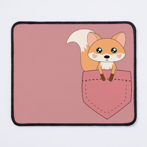 Item preview, Kawaii Fox In Pocket Pink designed and sold by cashewdays.