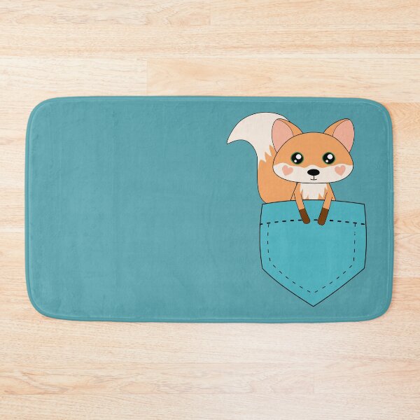 Item preview, Kawaii Fox In Pocket Blue designed and sold by cashewdays.