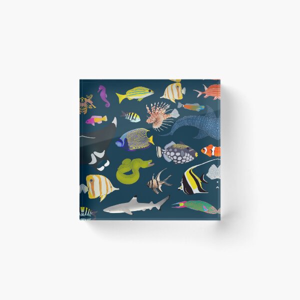 Item preview, Tropical Reef Fishes (Dark) designed and sold by WestCoastWoods.