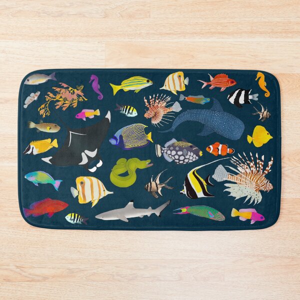 Item preview, Tropical Reef Fishes (Dark) designed and sold by WestCoastWoods.