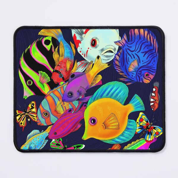 Item preview, Tropical Fish and Butterflies- a combination of colourful fish and butterflies for a whimsical piece designed and sold by Marta Tesoro.