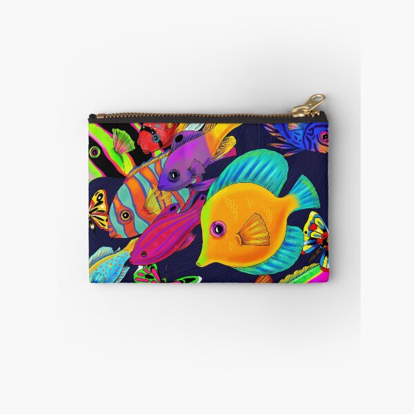 Aperçu de l'œuvre Poissons tropicaux et papillons - une combinaison de poissons et de papillons colorés pour une pièce fantaisiste créée et vendue par Marta Tesoro.