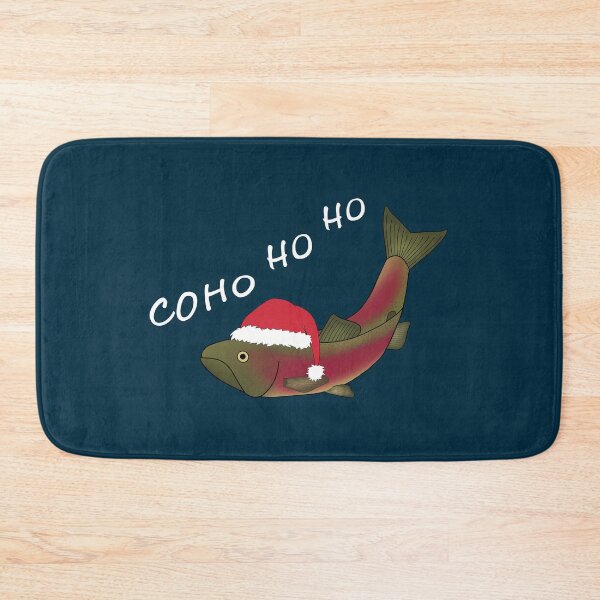 Item preview, Coho ho ho - Christmas Coho Salmon (Dark) designed and sold by WestCoastWoods.