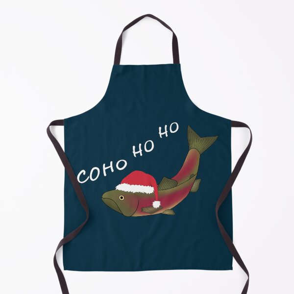 Item preview, Coho ho ho - Christmas Coho Salmon (Dark) designed and sold by WestCoastWoods.