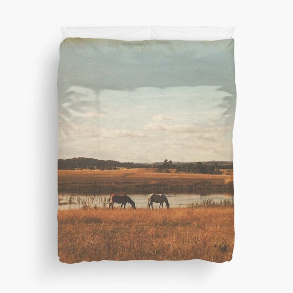 Vintage Horses Duvet Cover