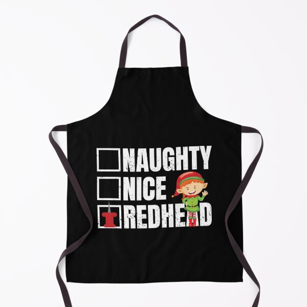 Item preview, Naughty Nice Redhead Funny Christmas Elf designed and sold by GravitiTees.