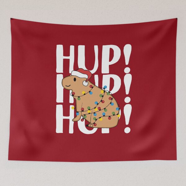 Item preview, Capybara tangled up Christmas Lights HUP HUP HUP designed and sold by ArlacV.