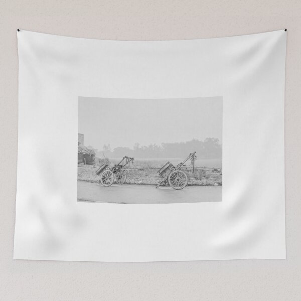 Item preview, Wooden Wheel Carts in in Rural Uttar Pradesh, India - Black & White designed and sold by ywphotos.