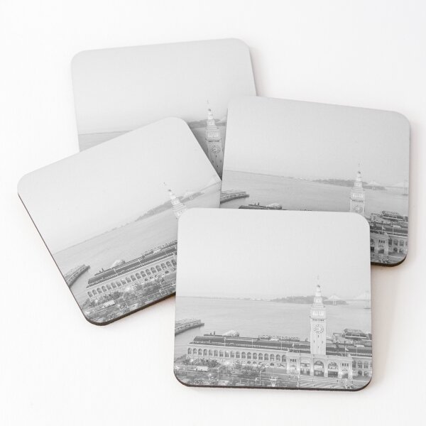 Item preview, Dusk at the Ferry Building, San Francisco - Black & White #1 designed and sold by ywphotos.