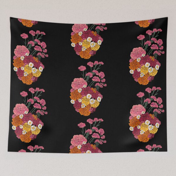 Item preview, Mi Corazón Con Flores (Black Line Art: Simple) designed and sold by 2-Floral-Frogs.