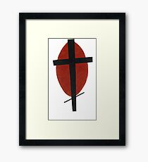 suprematism abstract art cross Framed Print