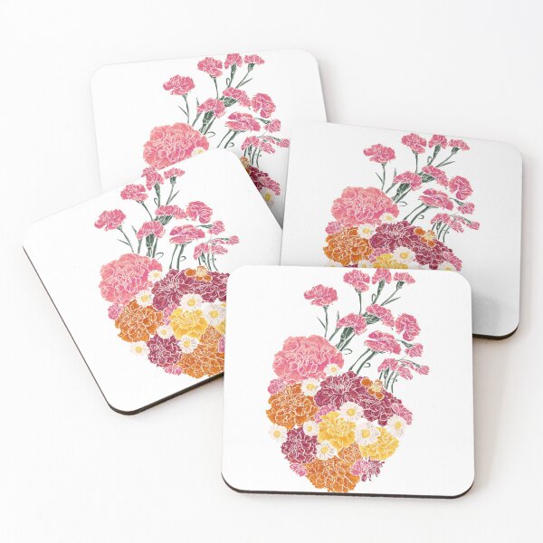 Item preview, Mi Corazón Con Flores (White Line Art: Complex) designed and sold by 2-Floral-Frogs.