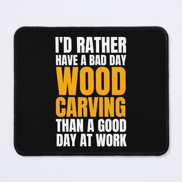 Item preview, I'd Rather Have a Bad Day Wood Carving designed and sold by Crafty-Mornings.