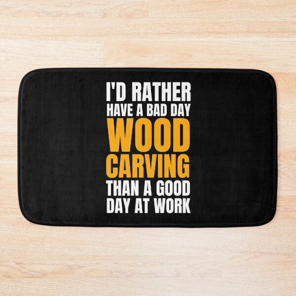 Item preview, I'd Rather Have a Bad Day Wood Carving designed and sold by Crafty-Mornings.