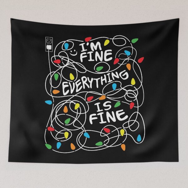 Item preview, Merry Xmas I'm fine Everything Is Fine Christmas Lights designed and sold by TeeServes.