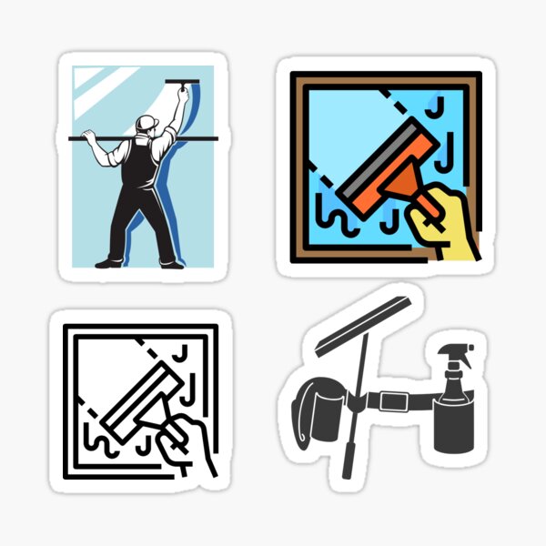 Item preview, Window Cleaner Sticker Pack  designed and sold by Ilustro.