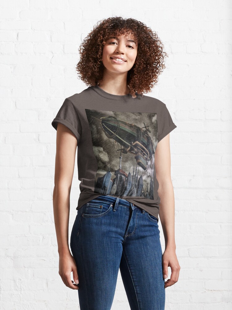 Alternate view of Steampunk Airship 2 Classic T-Shirt