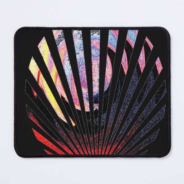 Item preview, Bright Lava field warped neon zig zag speckled pattern blue pink red and black designed and sold by CeeLeighTees.