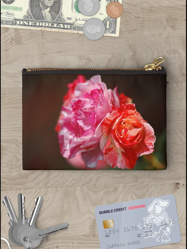 Thumbnail 3 of 4, Zipper Pouch, Variegated Roses In Love designed and sold by Joy Watson - Natural Light Photography .