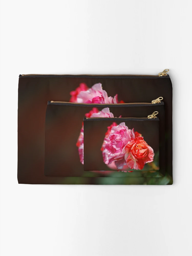 Thumbnail 2 of 4, Zipper Pouch, Variegated Roses In Love designed and sold by Joy Watson - Natural Light Photography .