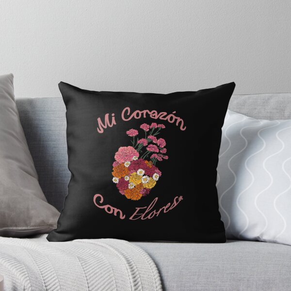 Item preview, Mi Corazón Con Flores Titled (Black Line Art: Complex) designed and sold by 2-Floral-Frogs.